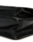 Crinkled Calfskin Matelasse Monogram Baby Niki Chain Satchel Black
