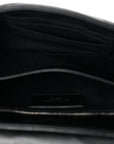 Calfskin Y Quilted Monogram Toy Loulou Crossbody Bag Black