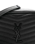 Grain De Poudre Matelasse Monochrome Monogram Mini Lou Camera Bag Black