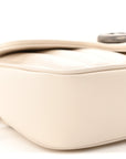 Calfskin Matelasse Aria Super Mini GG Marmont Shoulder Bag Mystic White