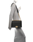 Caviar Quilted New Medium Boy Flap Black