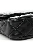 Lambskin Quilted Small Funky Town Flap Black