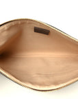 GG Supreme Monogram Large Ophidia Pouch Clutch Brown