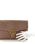 Calfskin Matelasse GG Marmont Clutch Porcelain Rose