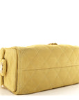 Suede Quilted Mini CHNL 25 Handbag Yellow