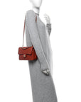 Lambskin Quilted Small Double Flap Red