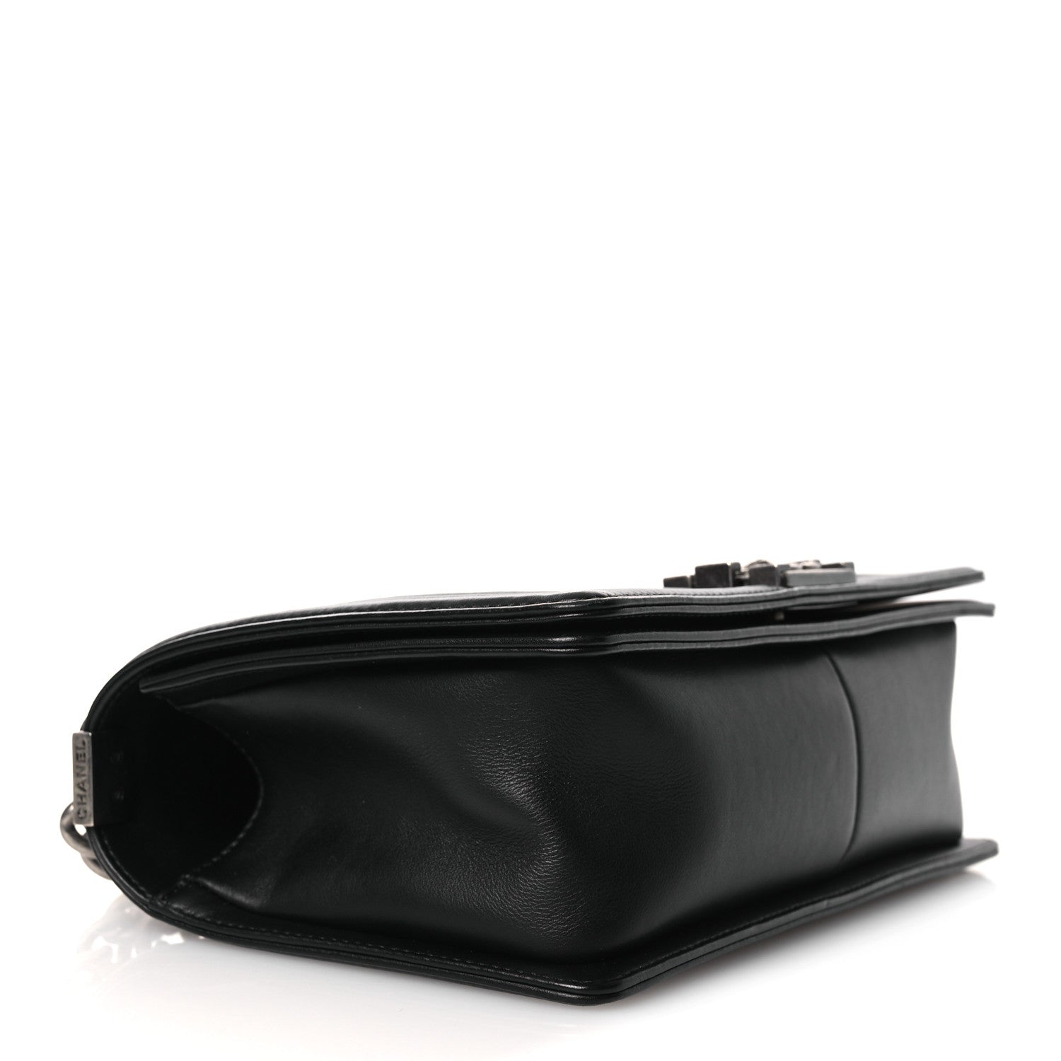 Calfskin Quilted Medium Boy Flap Black