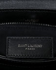 Calfskin Y Quilted Monogram Monochrome Toy Loulou Crossbody Bag Black