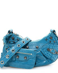 Agneau Arena Le Cagole Shoulder Bag XS Turquoise