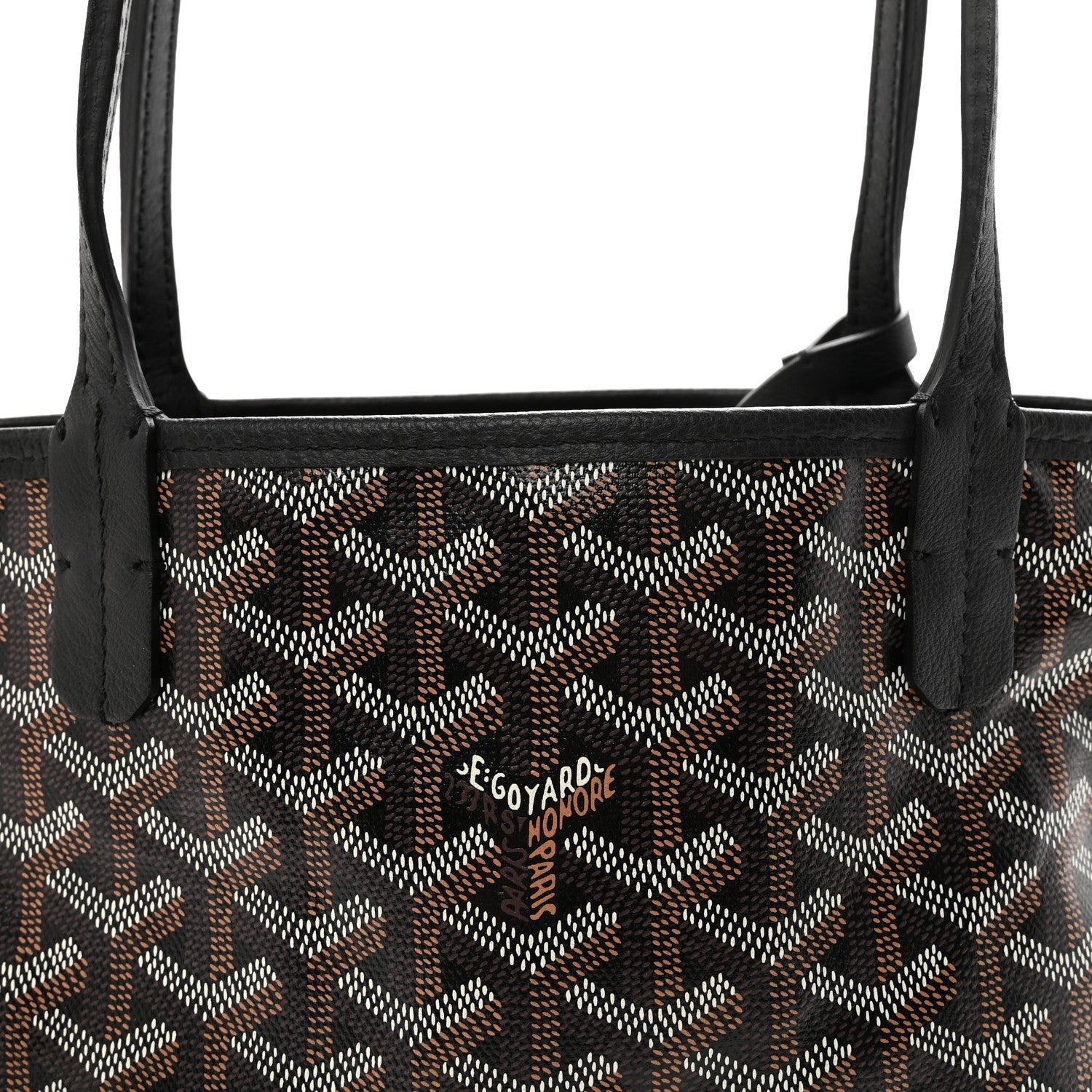 Goyardine Reversible Mini Anjou Black