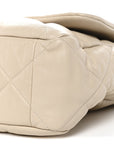 Goatskin Quilted Maxi CHNL 19 Flap Beige