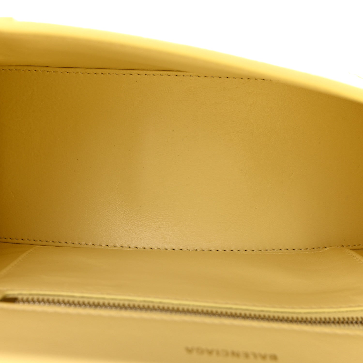 Calfskin Crocodile Embossed Small Hourglass Top Handle Bag Pale Yellow