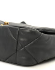 Lambskin Quilted Medium CHNL 19 Flap Dark Grey