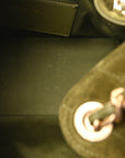 Suede Quilted Small CHNL 25 Handbag Khaki