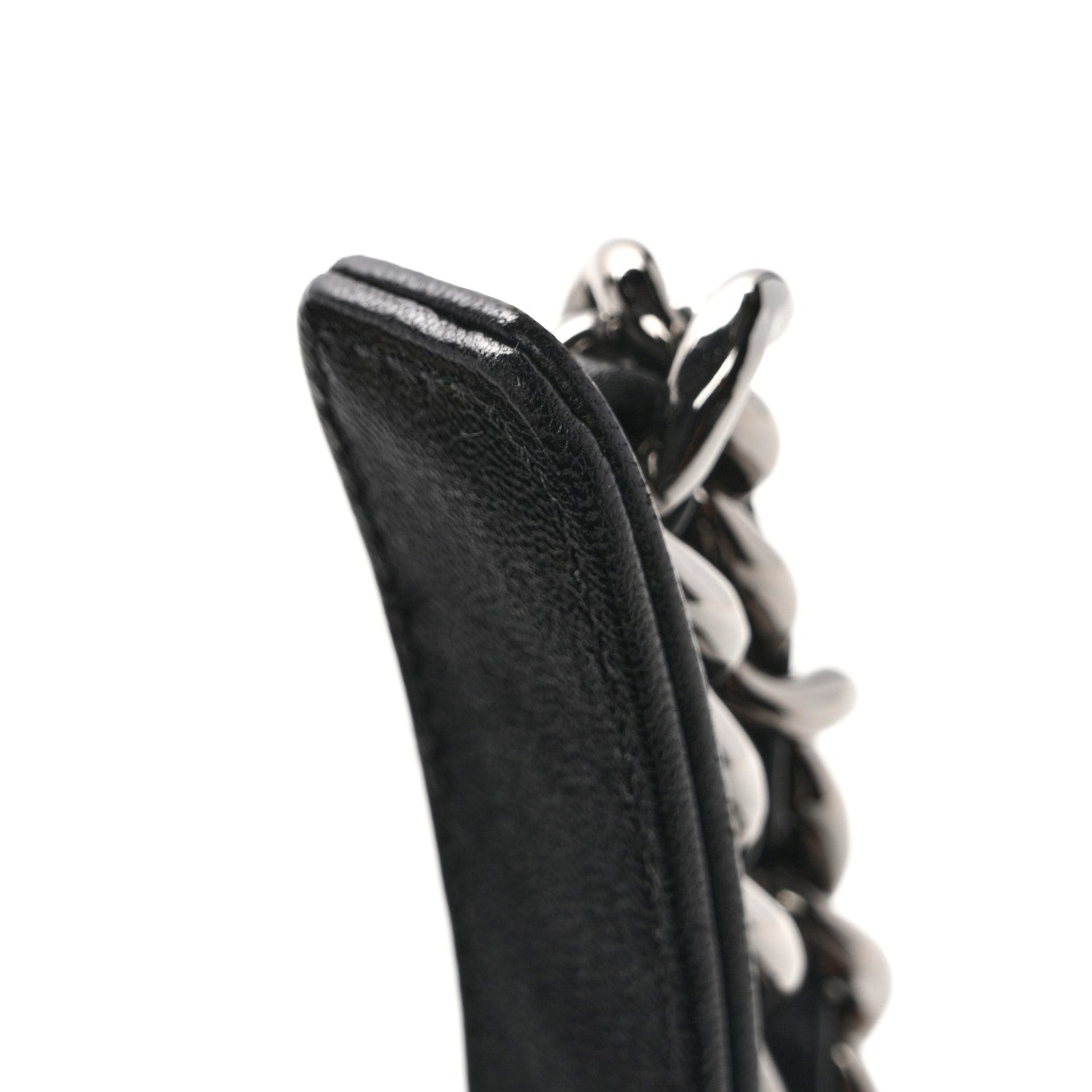 Goatskin Quilted Medium CHNL 19 Flap Black