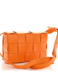Nappa Maxi Intreccio Cassette Bag Tangerine