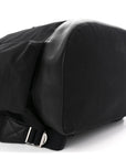 Nylon Grained Calfskin Watson Diaper Bag Black