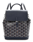 Goyardine Calfskin Mini Alpin Backpack Navy
