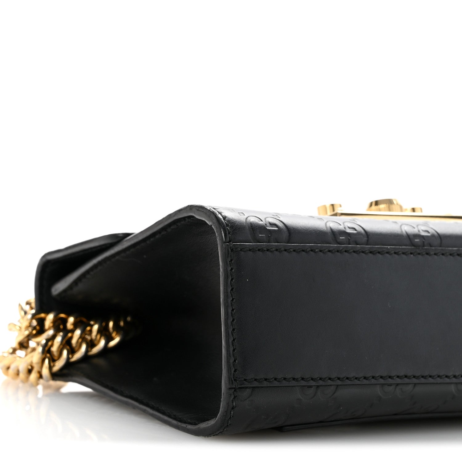 GCCIssima Small Padlock Shoulder Bag Black