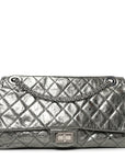Metallic Aged Calfskin Quilted 2.55 Reissue 227 Flap Vert Fonce