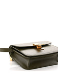 Box Calfskin Teen Classic Box Flap Bag Dark Olive