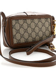 GG Supreme Monogram Mini Clasp Bag Beige Brown