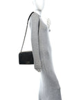Lambskin Braided Woven Medium Boy Flap Black