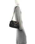 Lambskin Quilted Large CHNL 19 Flap Black
