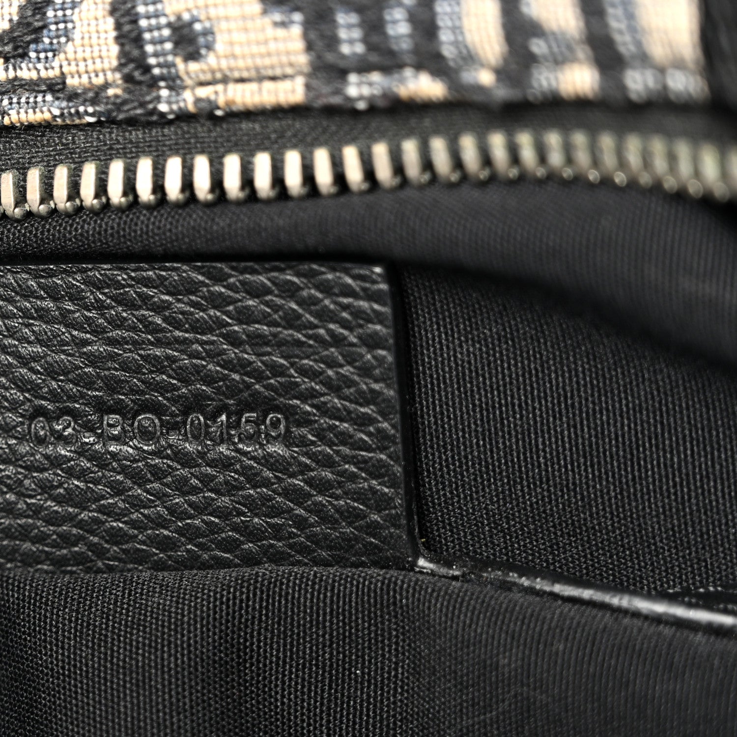 Oblique Calfskin Safari Backpack Navy Blue