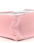 Canvas Embroidered Book Cover Mini Book Tote Pink Green