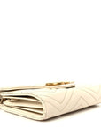 Calfskin Matelasse GG Marmont Chain Wallet Mystic White