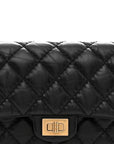 Aged Calfskin Quilted 2.55 Reissue Chain Waist Bag Black