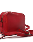 Pebbled Calfskin Small Soho Disco Bag Vibrant Red