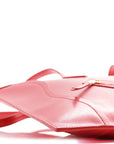 Glossy Calfskin Flat Luggage Shoulder Bag Ultra Red