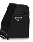 Saffiano Smartphone Case Crossbody Black