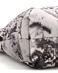 Re-Nylon Padded Printed Medium Tote Bag Black White