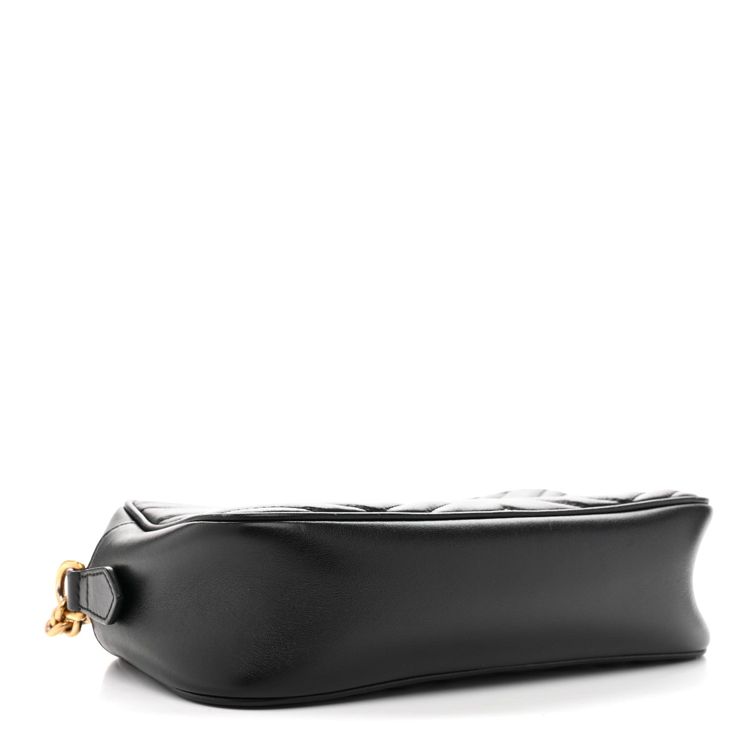 Calfskin Matelasse Small GG Marmont Chain Shoulder Bag Black