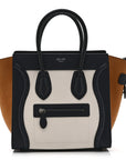 Baby Grained Calfskin Nubuck Micro Tri-Color Luggage White