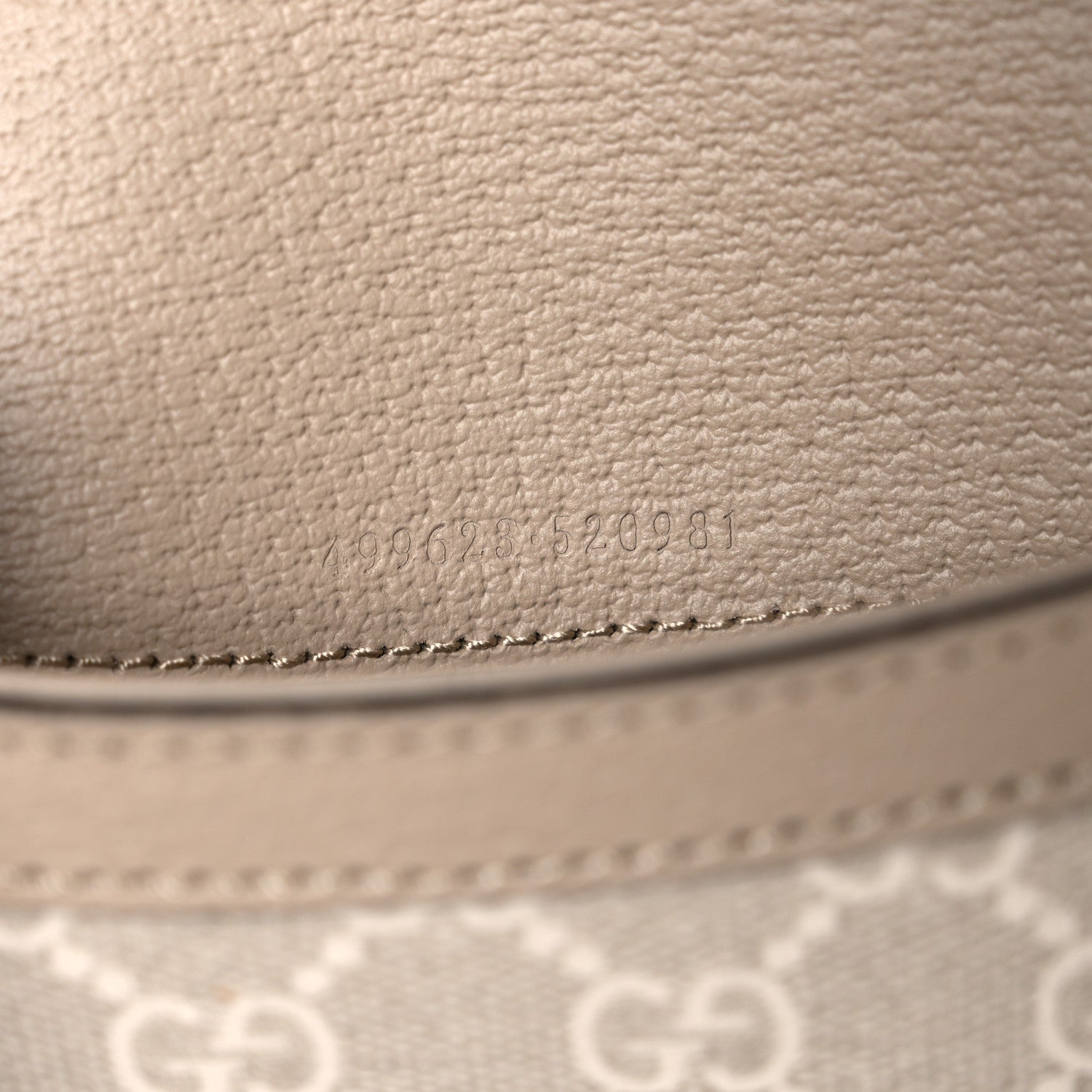 GG Supreme Monogram Textured Dollar Calfskin Small Rectangular Dionysus Shoulder Bag Beige Mystic White Oatmeal