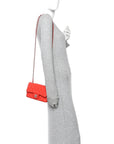 Lambskin Quilted Mini Rectangular Flap Red