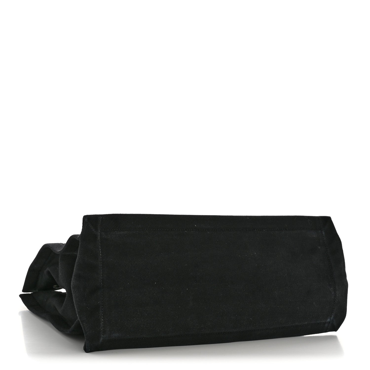 Linen Calfskin Rive Gauche North South Tote Black