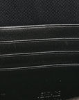 Coated Canvas La Greca Signature  Black Gray