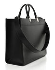Vitello King Plexiglass Medium FNDI Sunshine Shopper Tote Black White