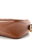 Glazed Calfskin Matelasse Diagonal Small GG Marmont Chain Shoulder Bag Cuir