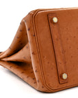 Ostrich Birkin 30 Cognac