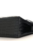 Matte Alligator Kelly Pochette Black