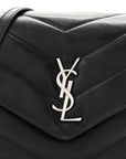 Calfskin Y Quilted Monogram Toy Loulou Crossbody Bag Black
