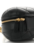 Lambskin Quilted CC Bubble Vanity Case With Chain Black