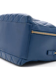 Lambskin Quilted Medium Trendy CC Bowling Bag Blue