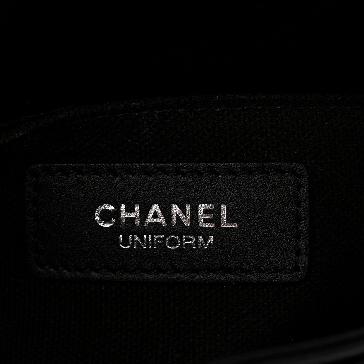 Calfskin Quilted CC Uniform Flap Belt Bag Black